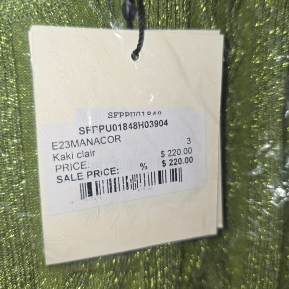 Sandro Manacor Crop top in Kaki Clair Green, NWT - Picture 9 of 9